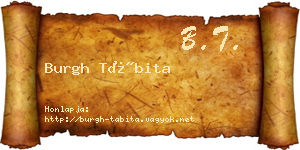 Burgh Tábita névjegykártya